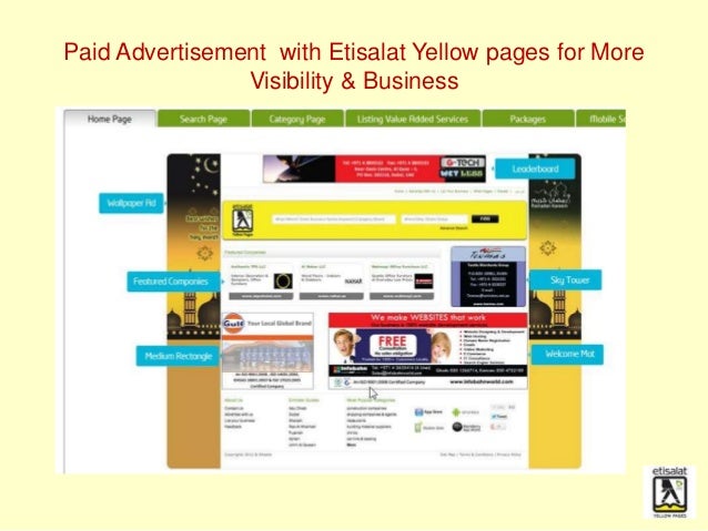 etisalat yellow pages